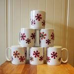Hand Drawn Flower Mug