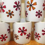 Hand Drawn Flower Mug